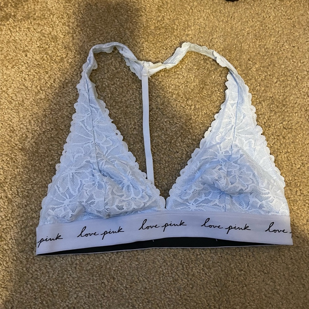 light blue lace bralette from PINK
